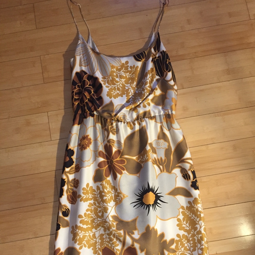 J. Crew 100% Silk Floral Blouson Dress